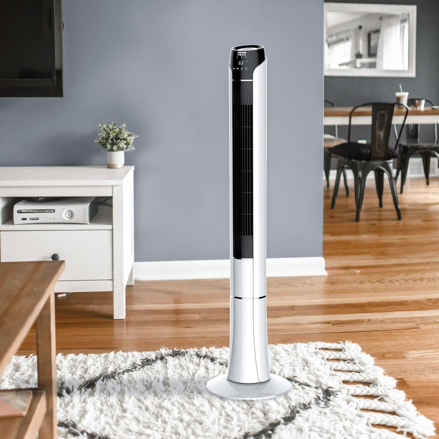 Techni Home 48" Tower Fan w/Remote, Quiet Standing Fan for Bedroom & Home