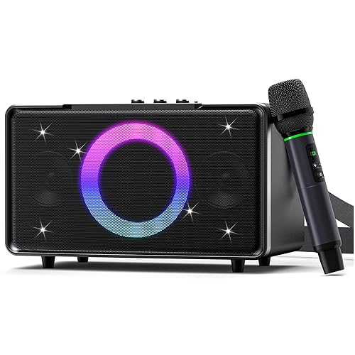 GFEEN Party Bluetooth Speaker: 100W Peak Loud! Deep Bass, 15H Playtime, Large Wireless Speakers, Powerful Sound, Light Show, Fast Charging
