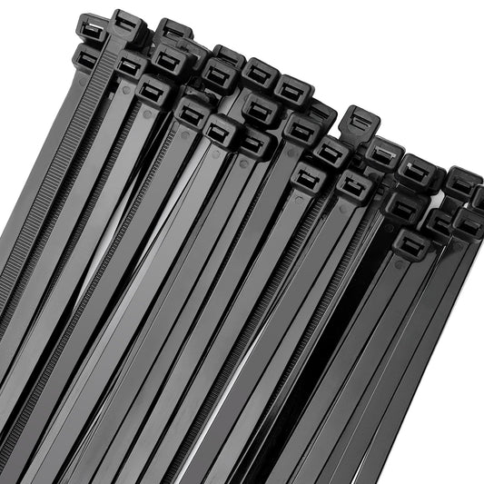 Zip Ties Heavy Duty 16 inch 100 Pack, 175 LBS Tensile Strength, Industrial Large Strong Cable Ties Self-Locking Wire Ties Wraps for Outdoor and Indoor