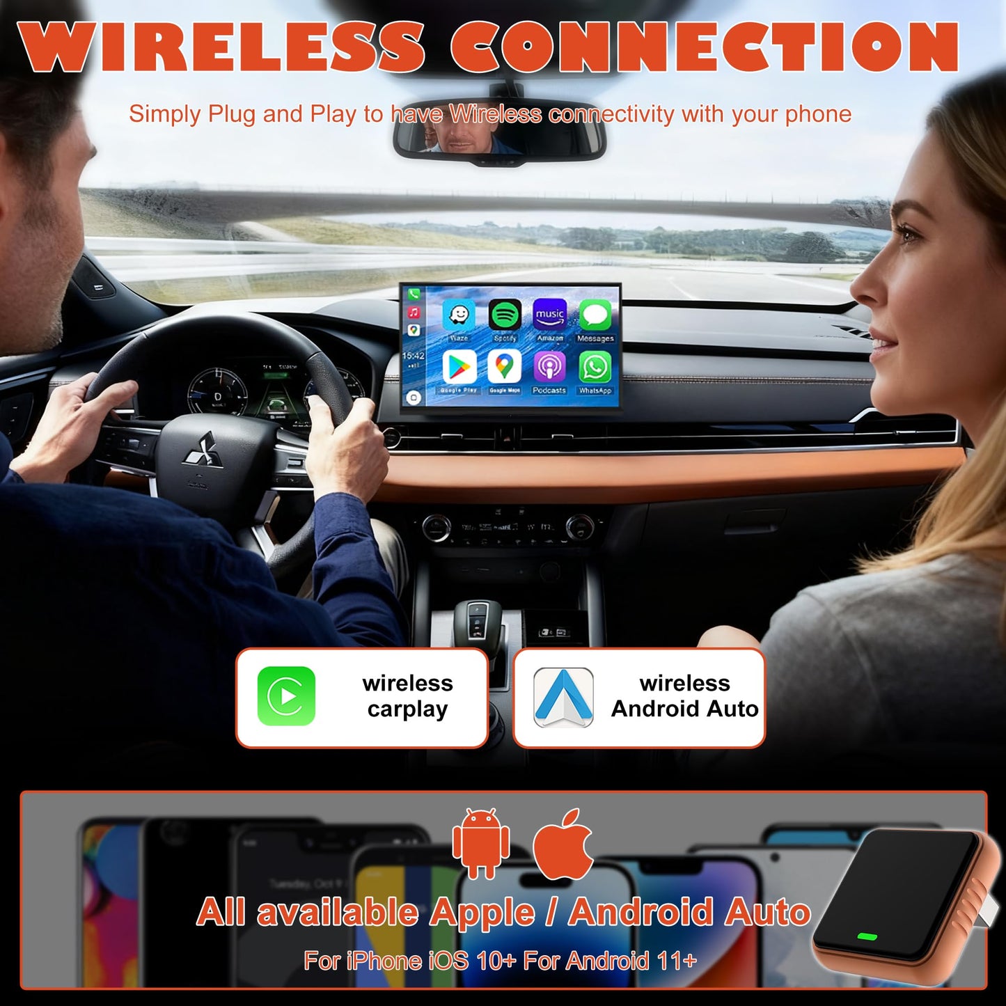 Etwre Wireless CarPlay Adapter 2026 (CP030)