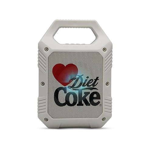 Diet Coke Portable Bluetooth 5.4 Speaker with Handle, Dual 5W Speakers, Multi-Connectivity (AUX/USB/MicroSD/FM), Hands-Free Calling, Lightweight