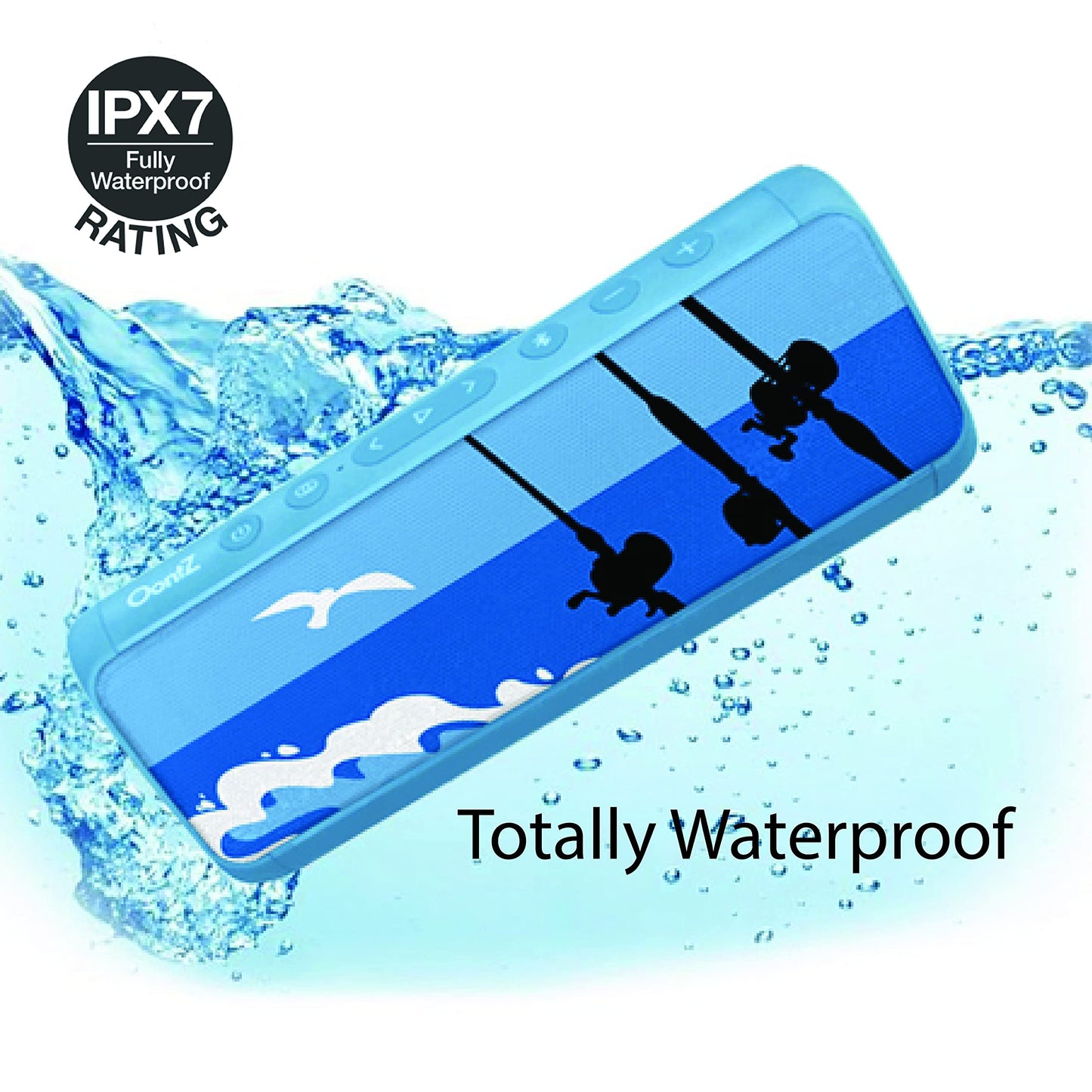 OontZ Angle 3 Pro H2O Special Edition IPX7 Waterproof Bluetooth Speaker, 21-Watts, Exceptional Sound & Bass, 100ft Wireless Range, Play Two Speakers