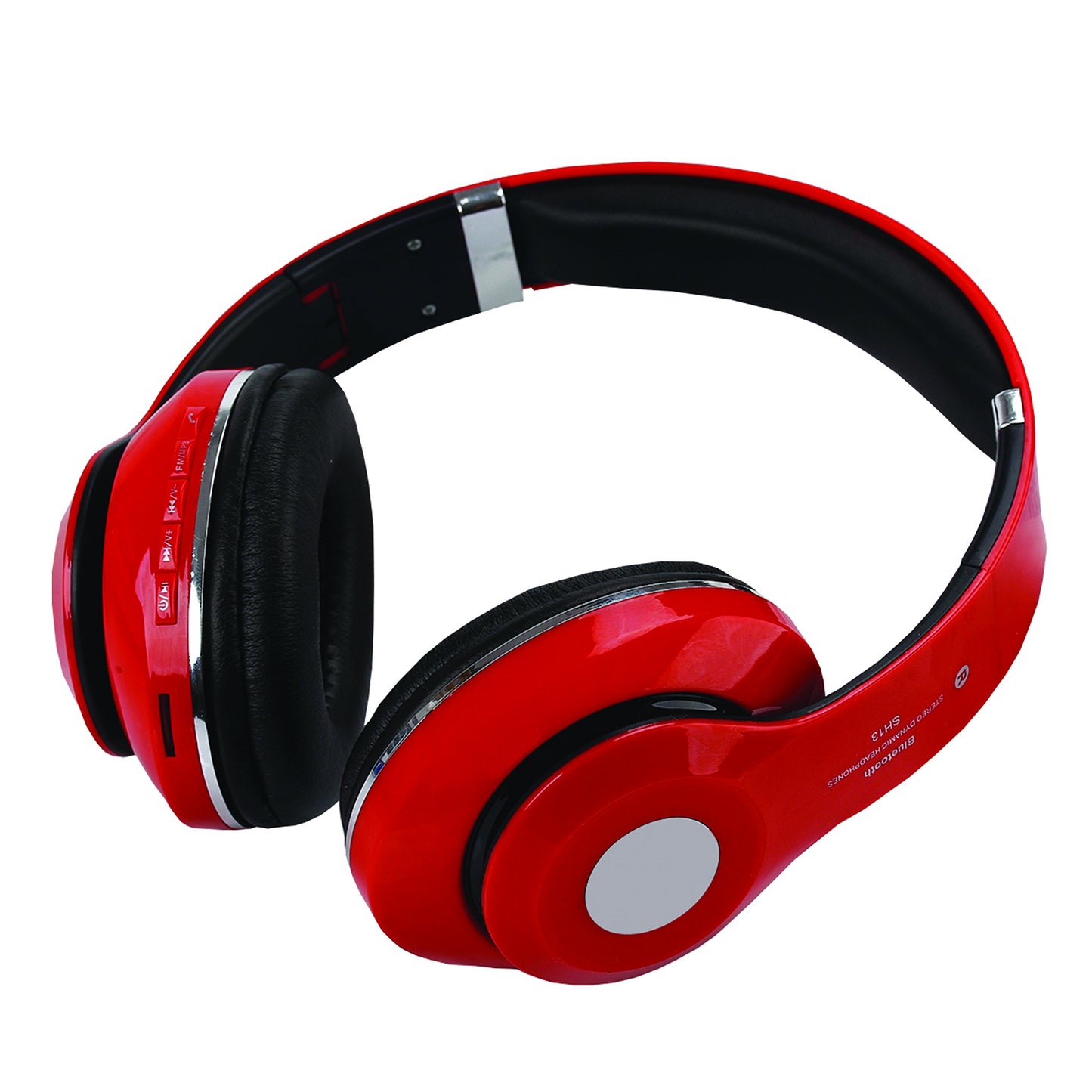 SuperSonic Wireless Headphones and Mic Headphone, Red