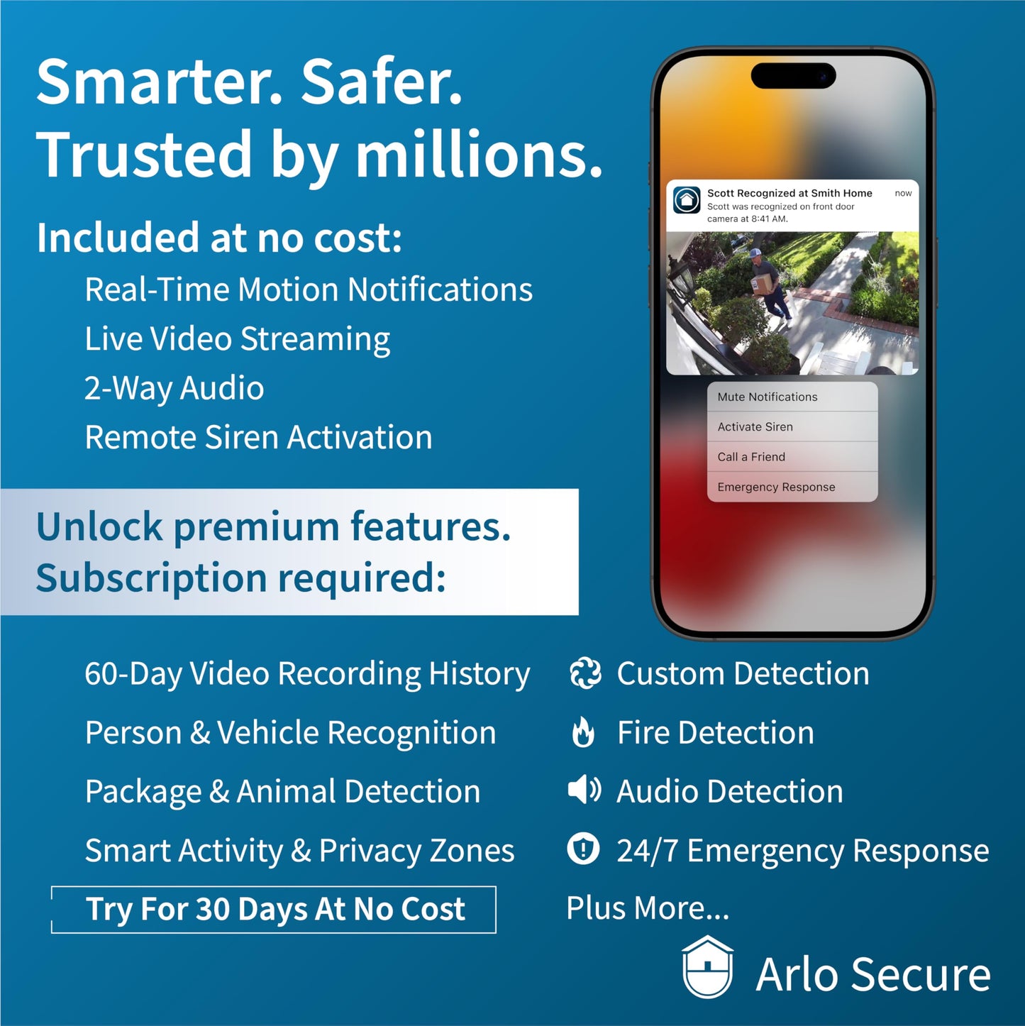 Arlo Essential 2K Cam (2nd Gen) - Wireless, Indoor/Outdoor, Color Night Vision, 2-Way Audio, Motion Alerts, Wide Angle, Spotlight - White (Renewed)