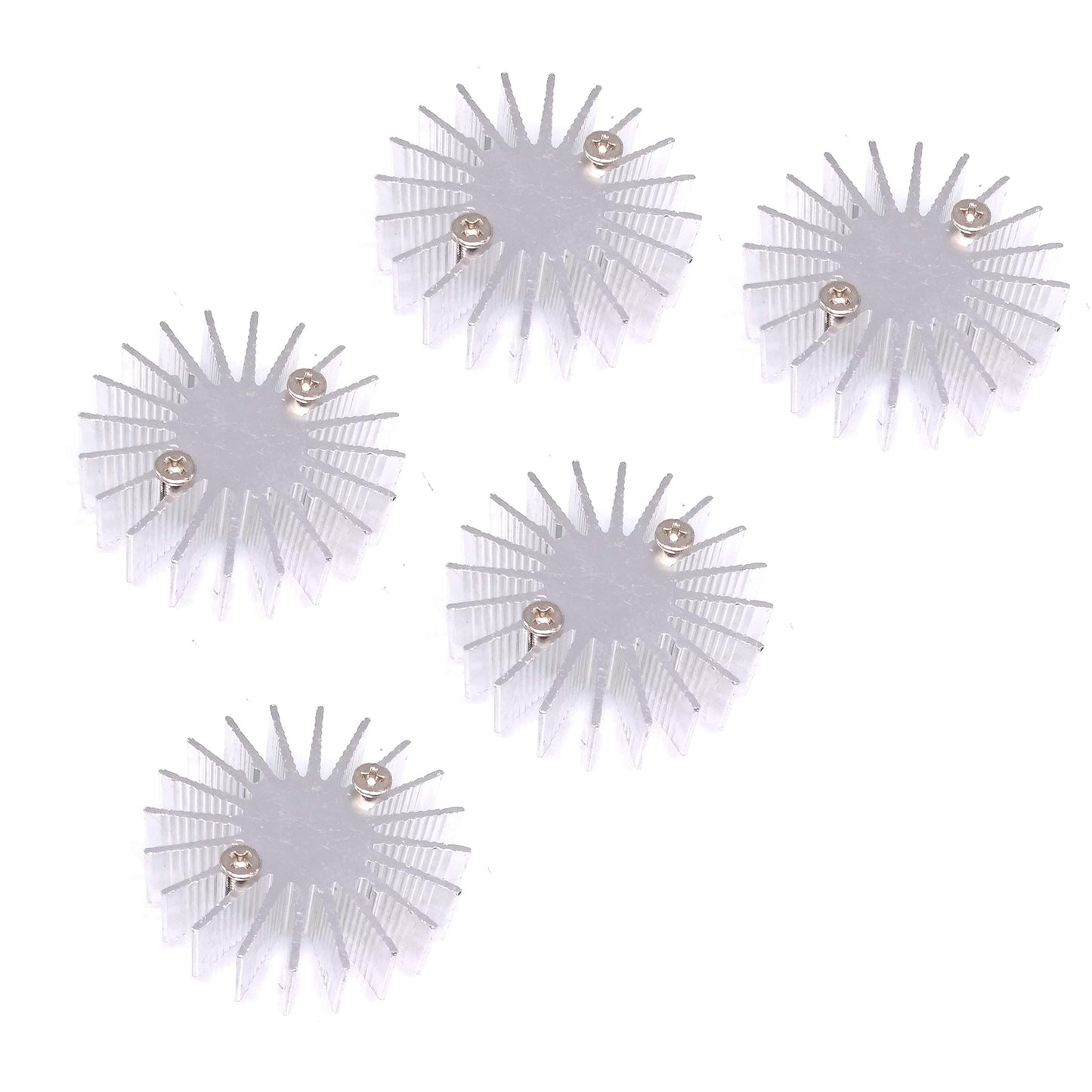 CGjiogujio 5pcs OD 35mm x H 10mm 1W 1 Watt LED Aluminium Heatsink Cooling Cooler Round