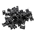 iExcell 100 Pcs Black 4.5mm Cable Tie Base Saddle Type Mount Wire Holder