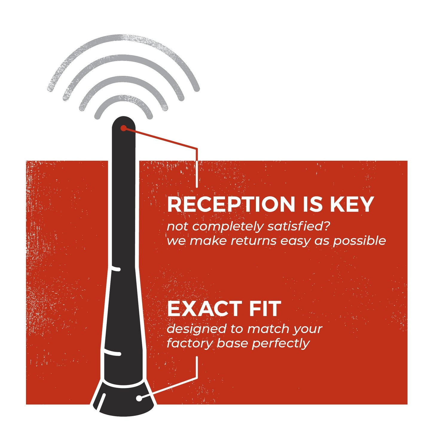 CravenSpeed Stubby Antenna Replacement for The Lincoln MKZ 2013-2019 | 3.8 inches