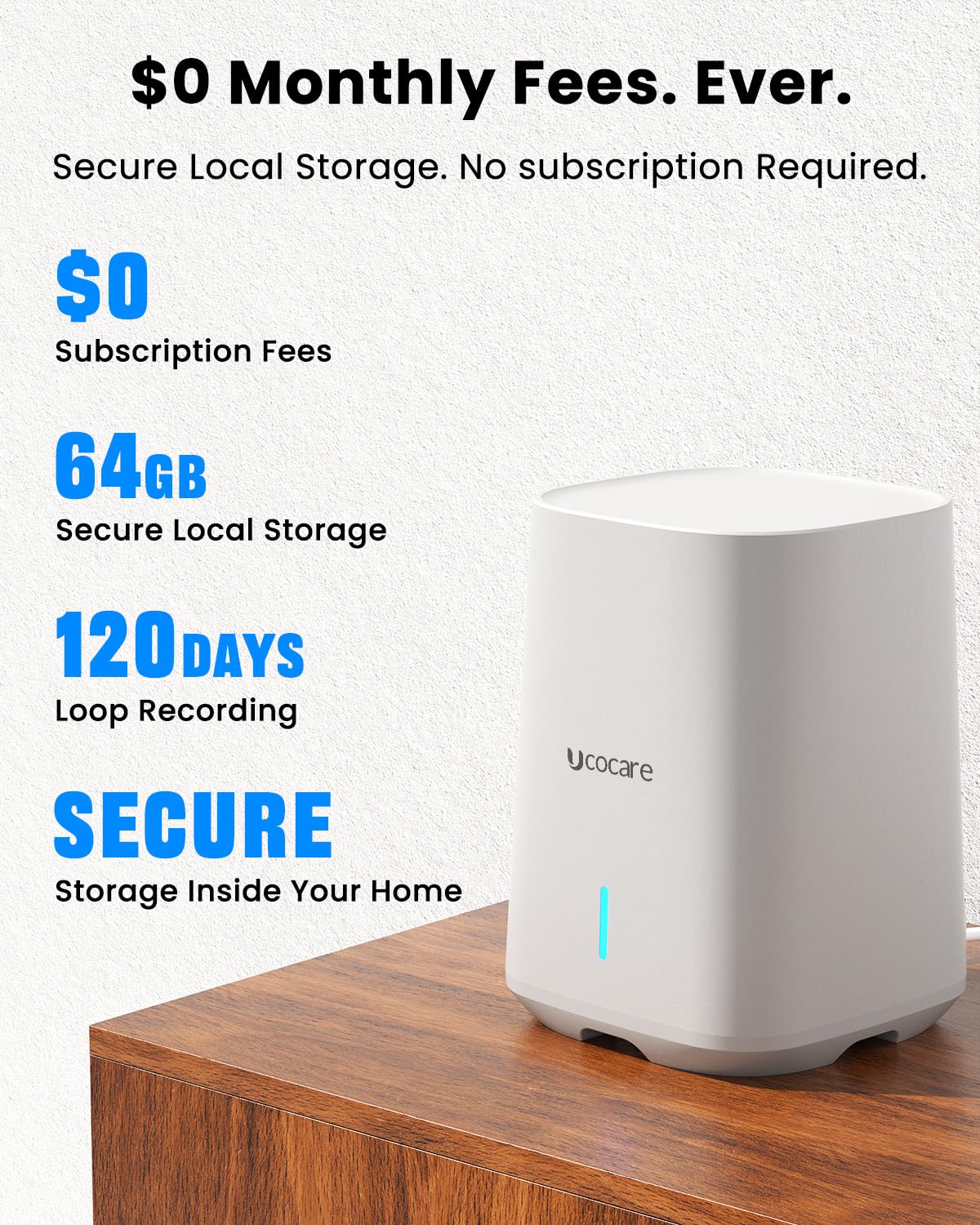 UCOCARE 4K Security Cameras Outdoor Wireless, Add-On Cameras, Must Be Connected to Base Station and Cannot Be Used Independently, Base Station
