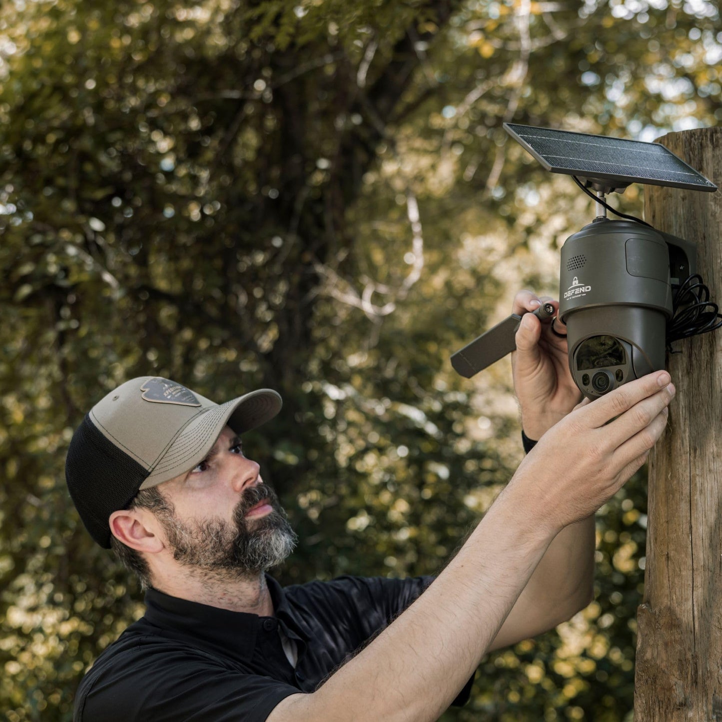 TACTACAM - Defend 360 Cellular Security Camera, 4K Photos, 1080p Video, Solar + Rechargeable Battery, 360° Pan/Tilt/Zoom, LTE Cellular, Motion Alerts