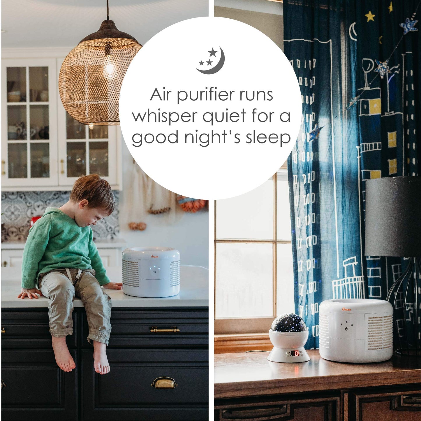 Crane HEPA Air Purifier, Air Purifiers for Home, Quiet Air Purifier HEPA Filter, Home Air Purifiers, Air Purifier For Pets, Office, Baby Nursery