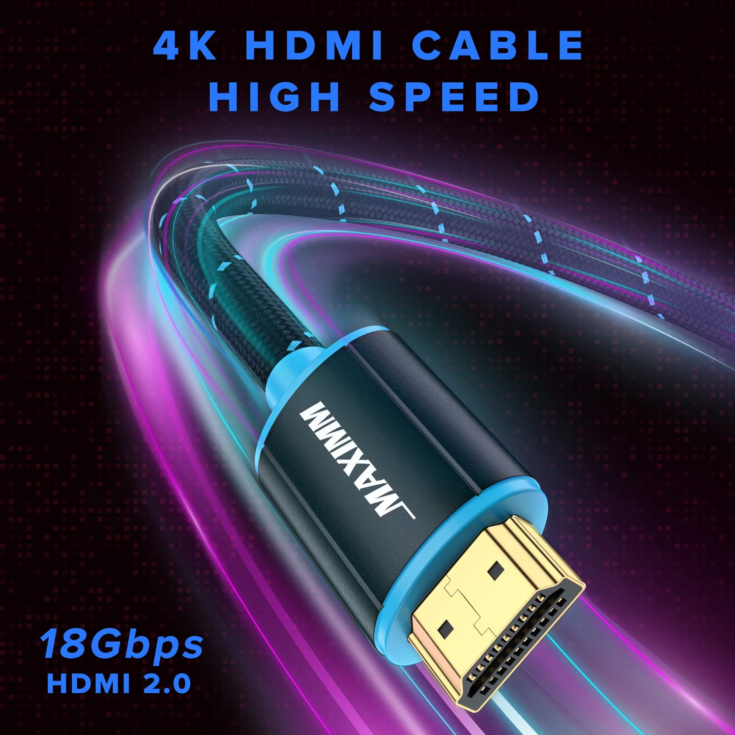 4k Hdmi Cable 6ft, Hdmi Extender Cable Male to Female Hdmi Cord, Hdmi 2.0 Cable 120Hz Short Hdmi Cable (6ft, 3 Pack)