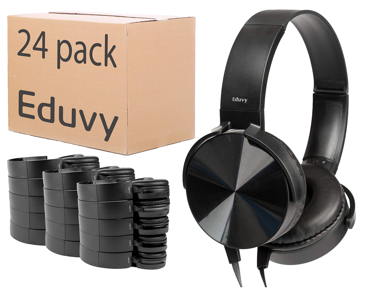 Eduvy Bulk Headphones for Classroom, 24 Pack Durable School Wired Headphones for Students. Teacher Must Haves Supplies from Elementary to College…