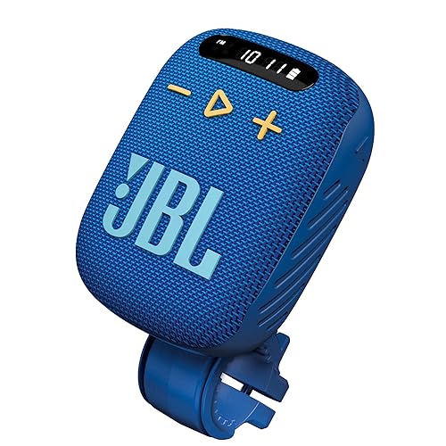 JBL Wind 3 FM Bluetooth Handlebar Speaker (Blue) (Renewed)