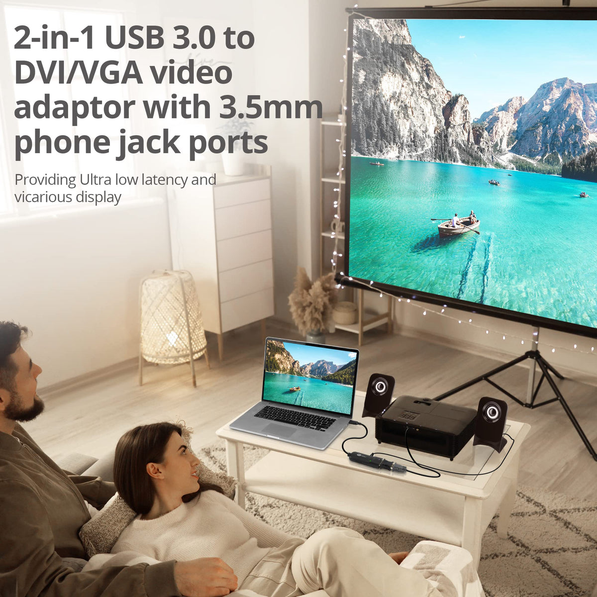 SIIG USB 3.0 to DVI and VGA Display Adapter, 2048x1152, JU-DV0112-S3