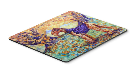 Caroline's Treasures 7343MP Autumn Airedale Terrier Mouse Pad, Hot Pad or Trivet for Home Office Gaming Working Computers Laptop Mouse Mat,Washable