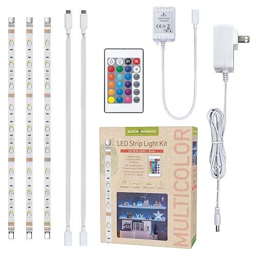 Birch Lighting Multicolor 12" LED Strip Light Kit with Remote 341310