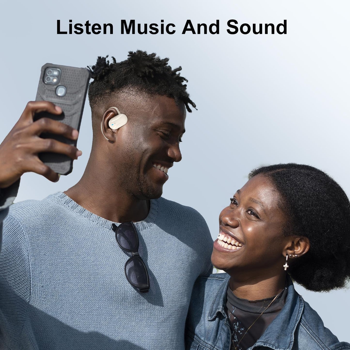 SIXTHGU Open Ear Headphones, Wireless Earbuds Lightweight Adjustable Ear Hooks, Ultra-Comfort, Powerful Sound, Clear Calls, IP55, 36H Playtime…