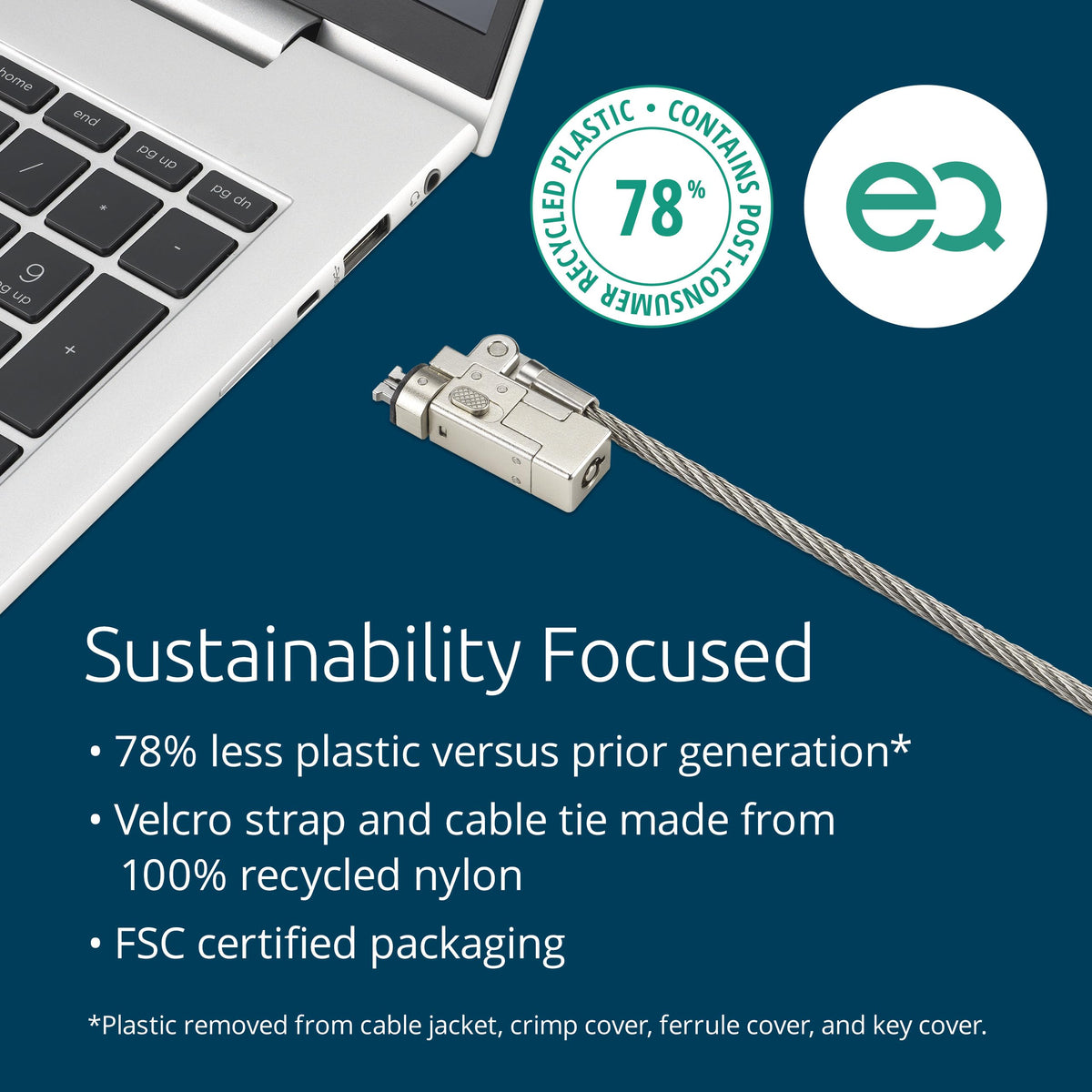 Kensington Slim NanoSaver 2.0 EQ Keyed Laptop Lock (K60630WW)