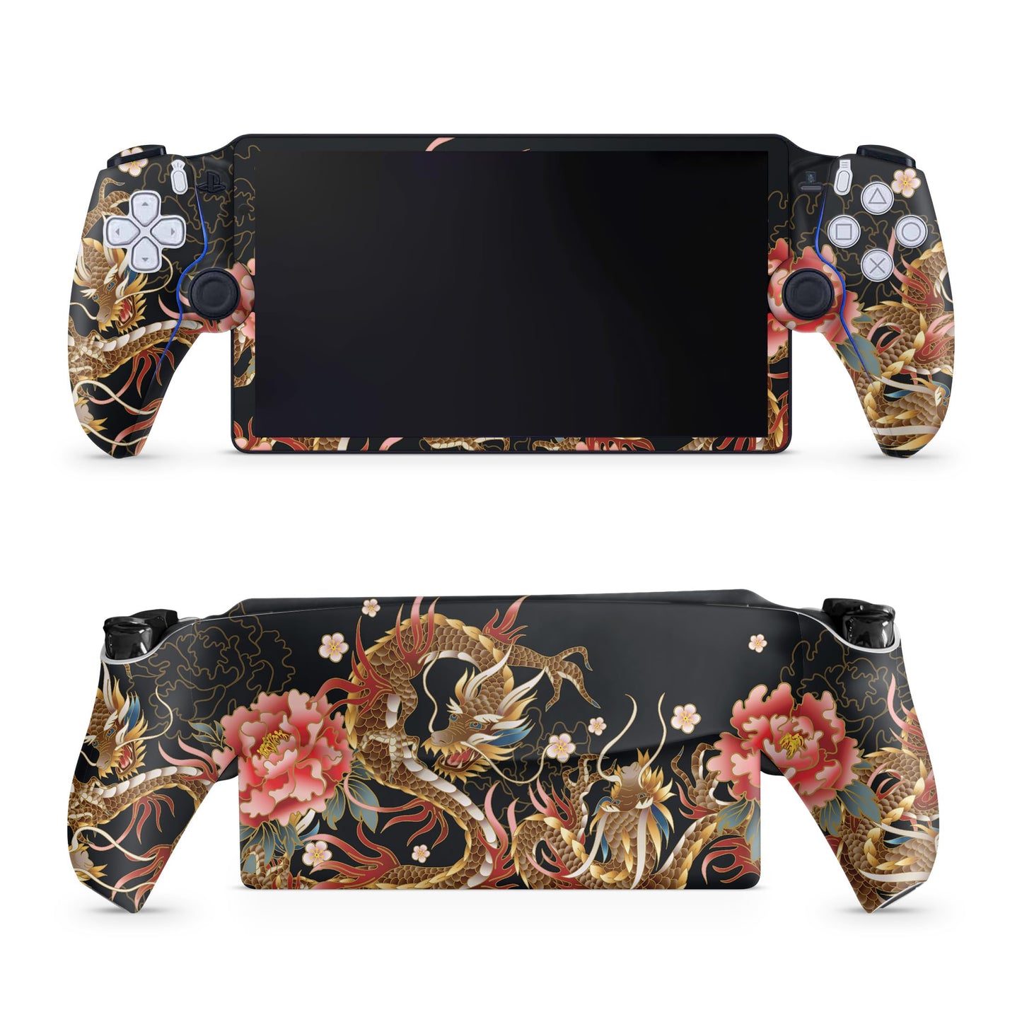 Gaming Skin Compatible with PS5 Portal Remote Player - Stitch Dragons - Premium 3M Vinyl Protective Wrap Decal Cover - Easy to Apply | Crafted in The