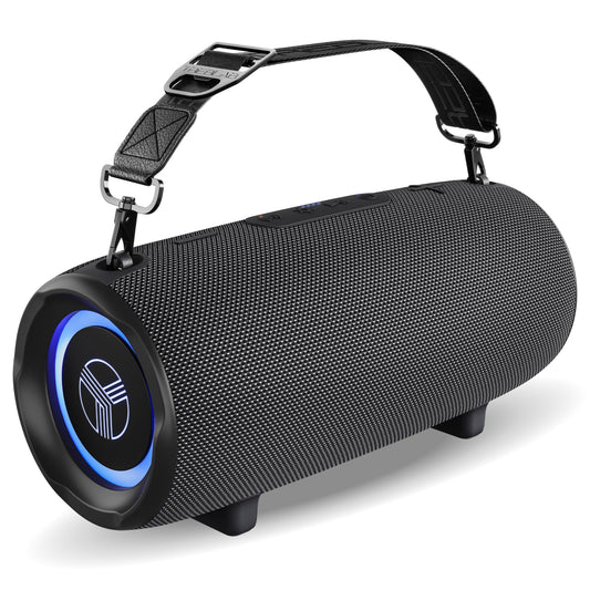 TREBLAB HD-Max - Large Bluetooth Speaker, Loud 60W Stereo Sound, Powerful Bass, 20H Battery, IPX7 Waterproof, Powerbank, USB-C, RGB Lights, Portable