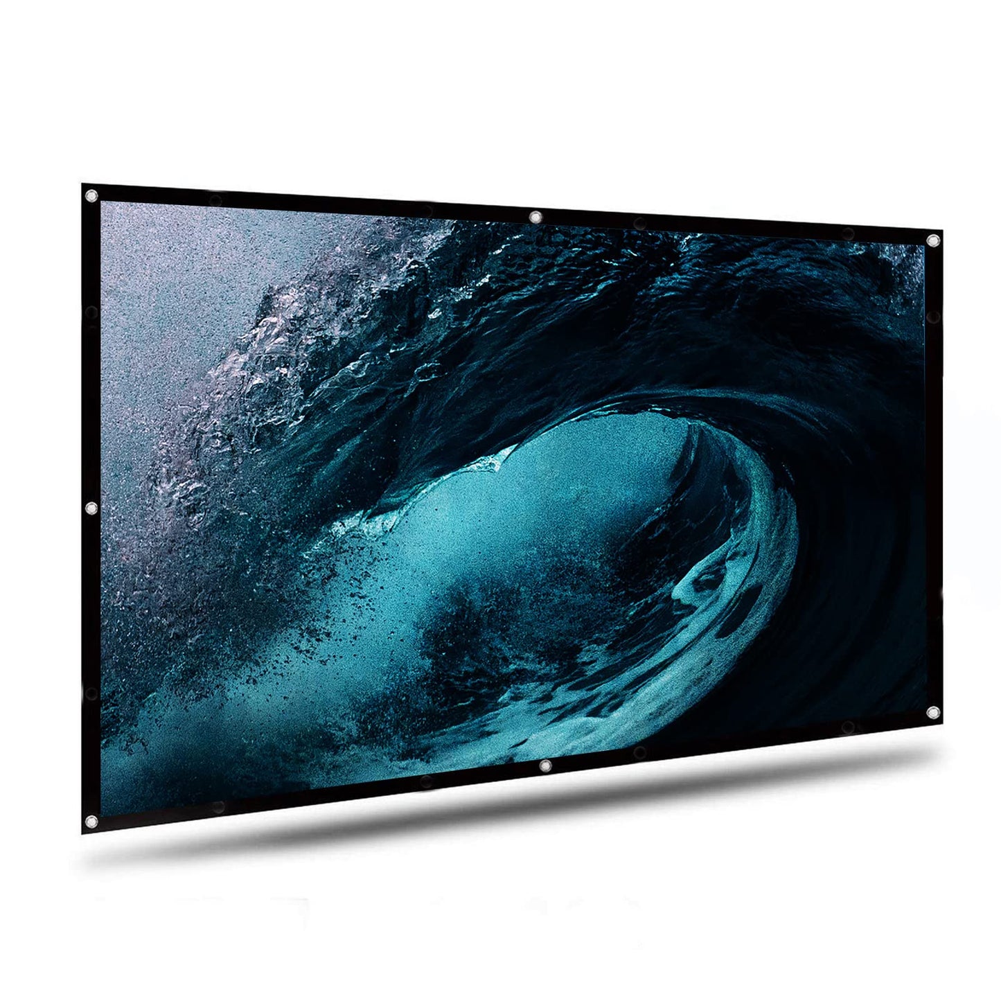 Portable 16:9 100" Projector Screen, Portable Movie Projector Screen for Outdoor Cinema and Home Theater