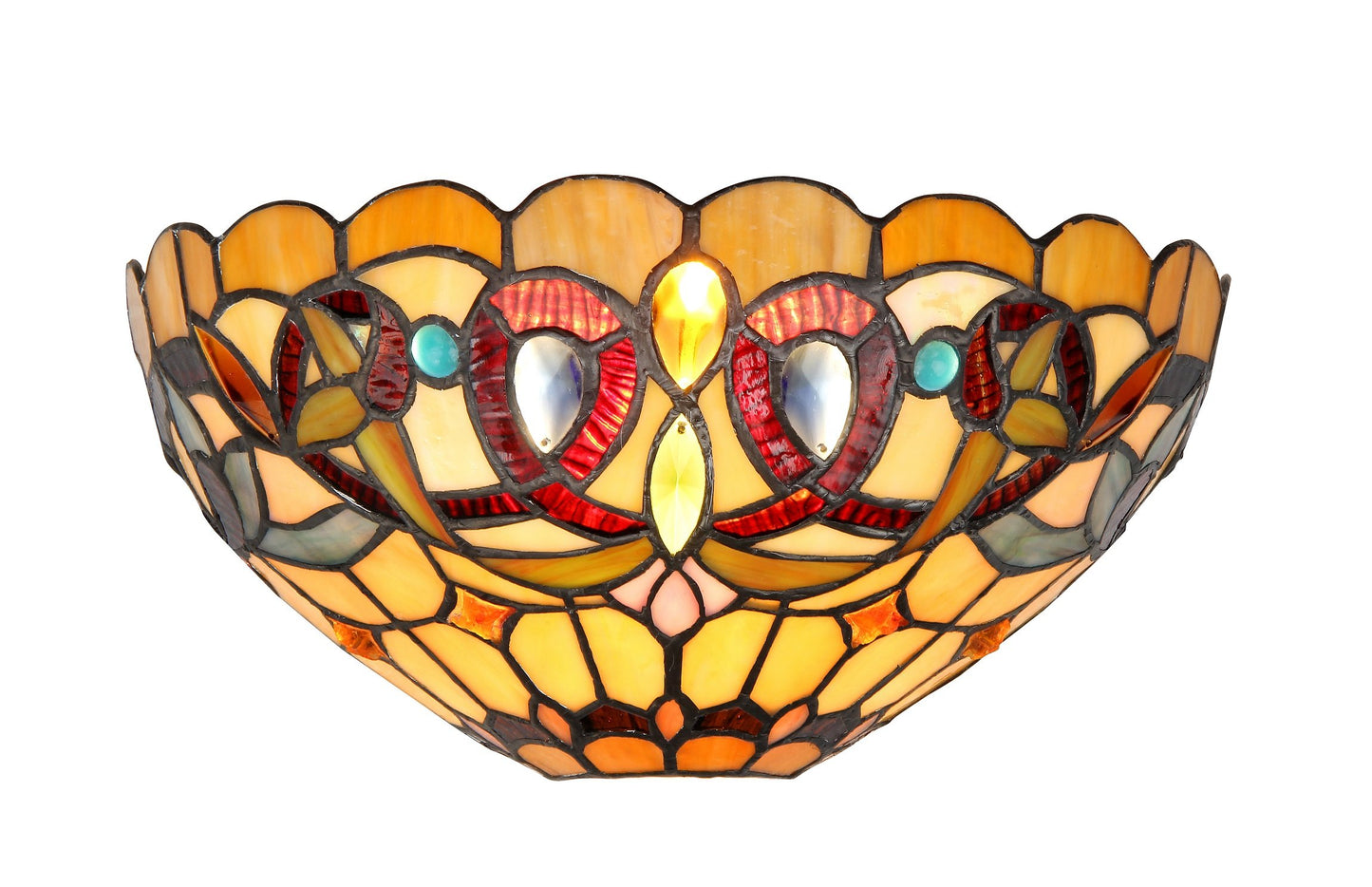 Chloe Lighting CH33353VR12-WS1 Tiffany Style Victorian 1-Light Wall Sconce, 12-Inch, Multicolored, 5.7 x 12.2 x 6"
