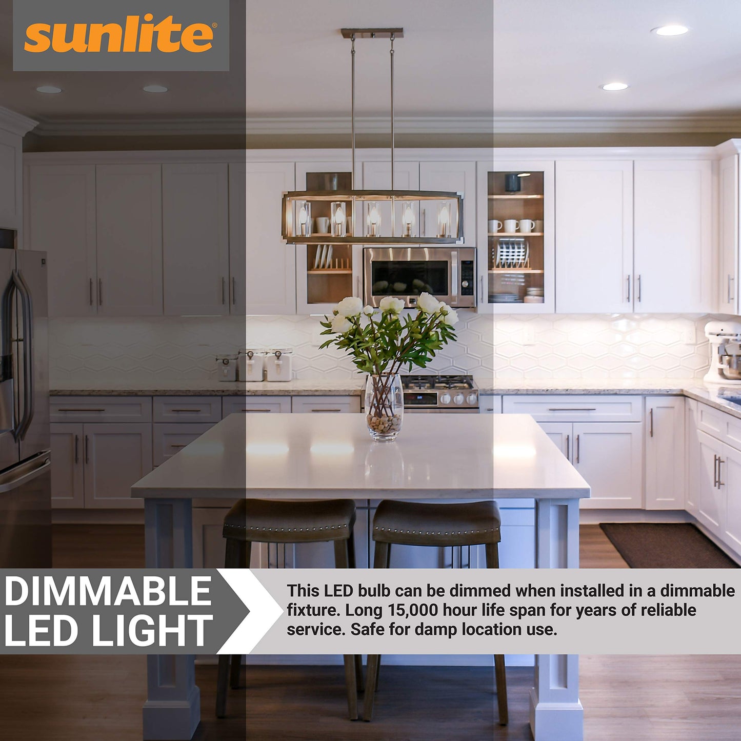 Sunlite LED CTC Filament B11 Torpedo Tip Chandelier Light Bulb, 5 Watts (60 W Equivalent), 120V, 600 Lumens, Candelabra E12 Base, Dimmable, 90 CRI, UL