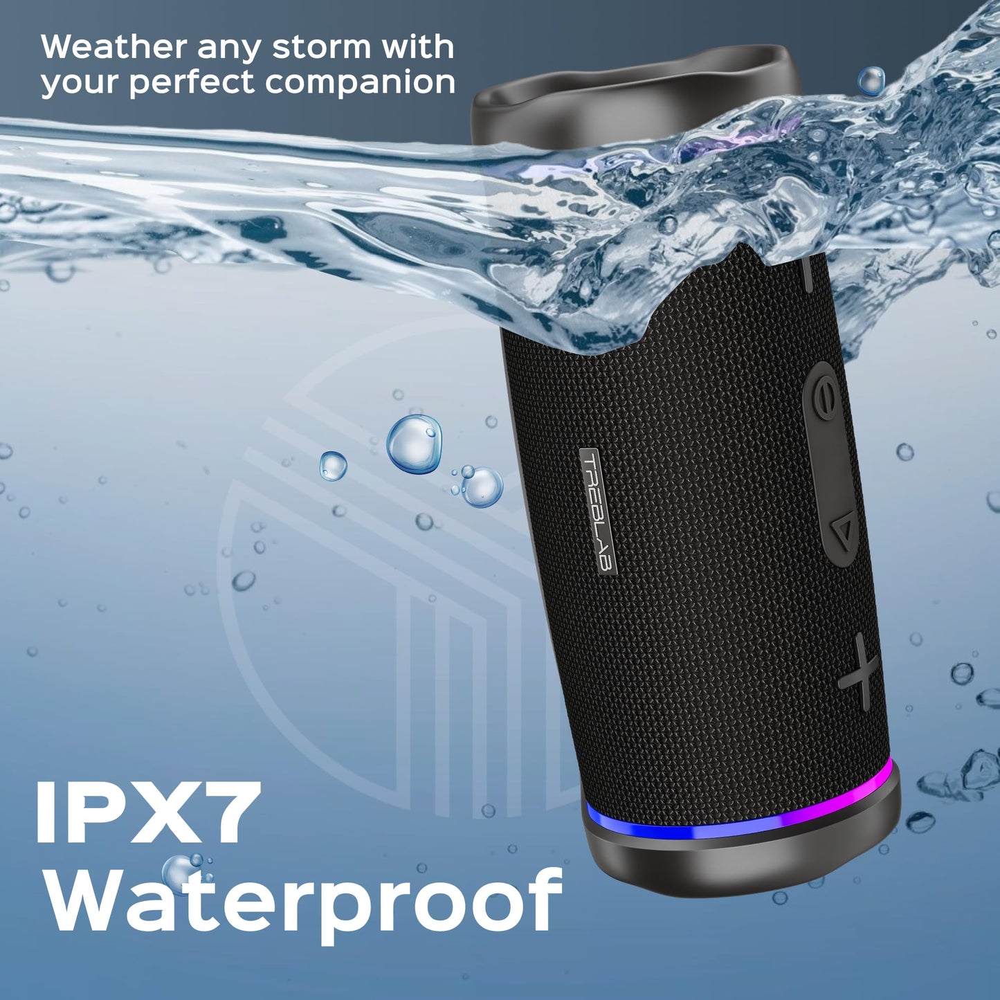 TREBLAB HD77 Portable Bluetooth Speaker - Loud 360° HD Surround Sound, Wireless Dual Pairing, 25W Powerful Bass, 20H Battery, Best for Outdoor Sports