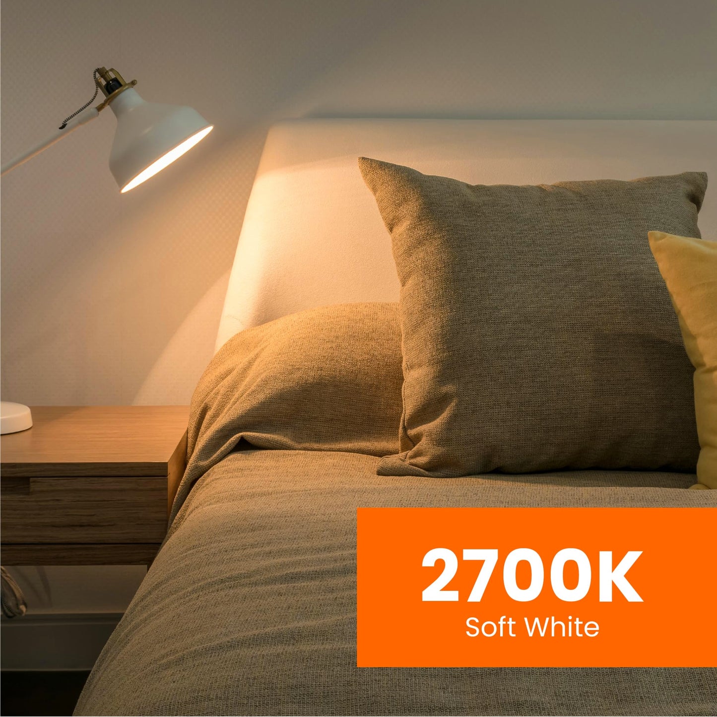 Feit Electric A19 LED Light Bulb, 60W Equivalent, E26 Medium Base, 800 Lumens, 2700K Soft White, Non-Dimmable Standard Light Bulb, 10,000-Hour