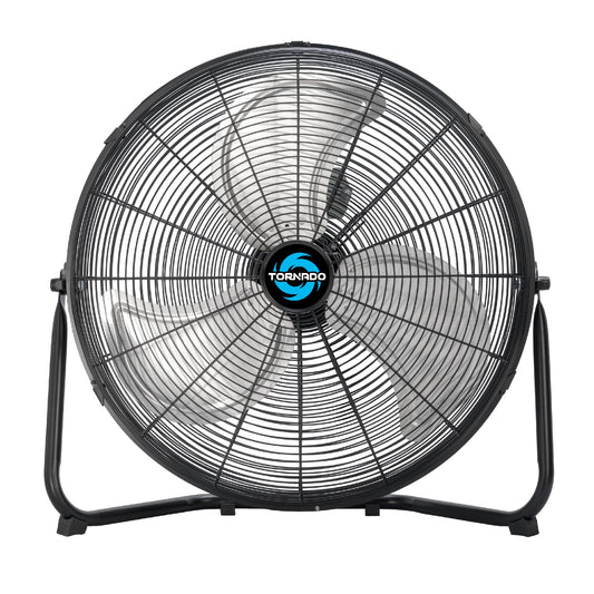 Tornado 20 Inch High Velocity Metal Floor Fan, 3-Speed Powerful Cooling for Industrial, Commercial, and Home Spaces, 120°Tilt, 6.0 FT Cord - UL safety