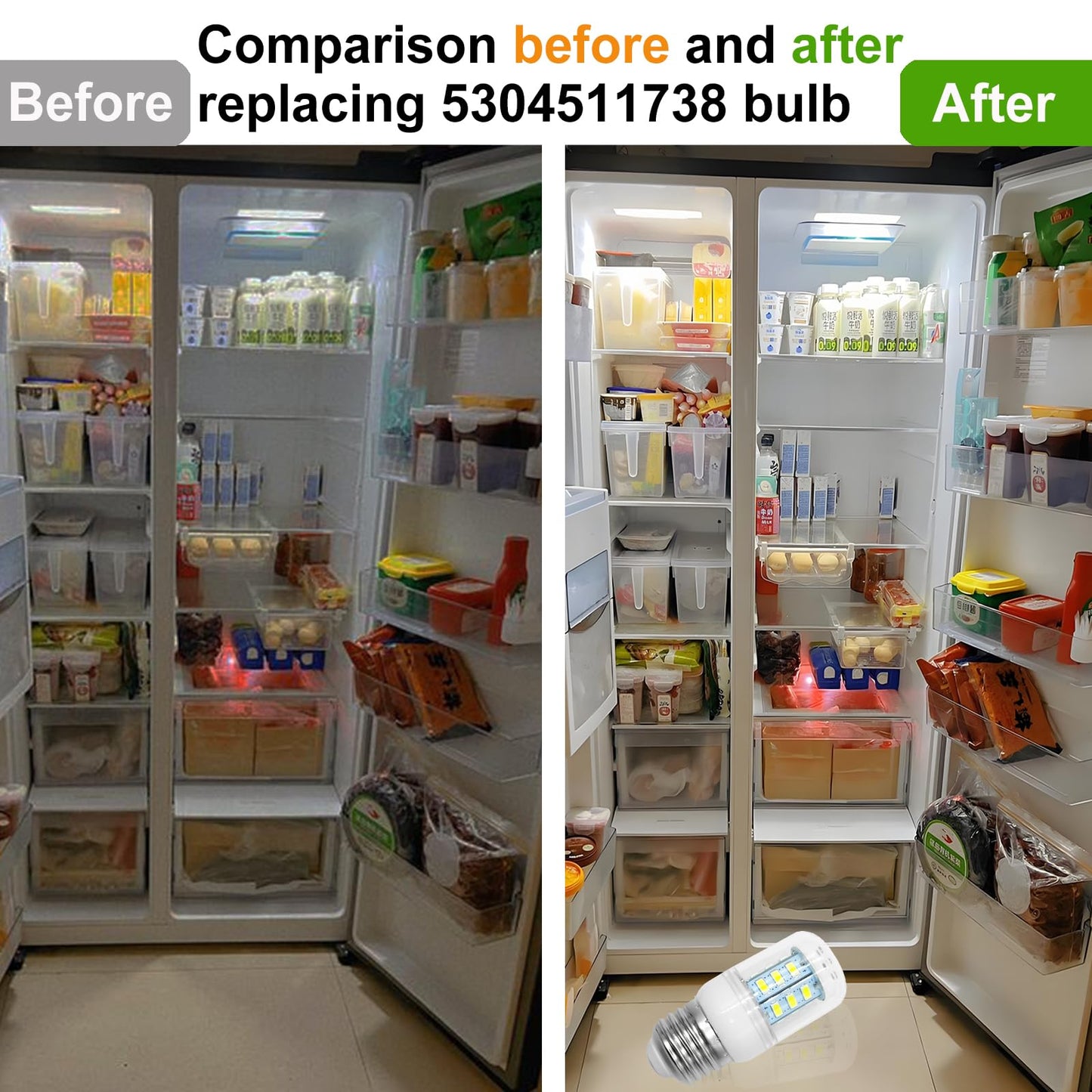 KEI D34L Refrigerator Light Bulb,3.5W LED Fridge Light Bulb Replacement