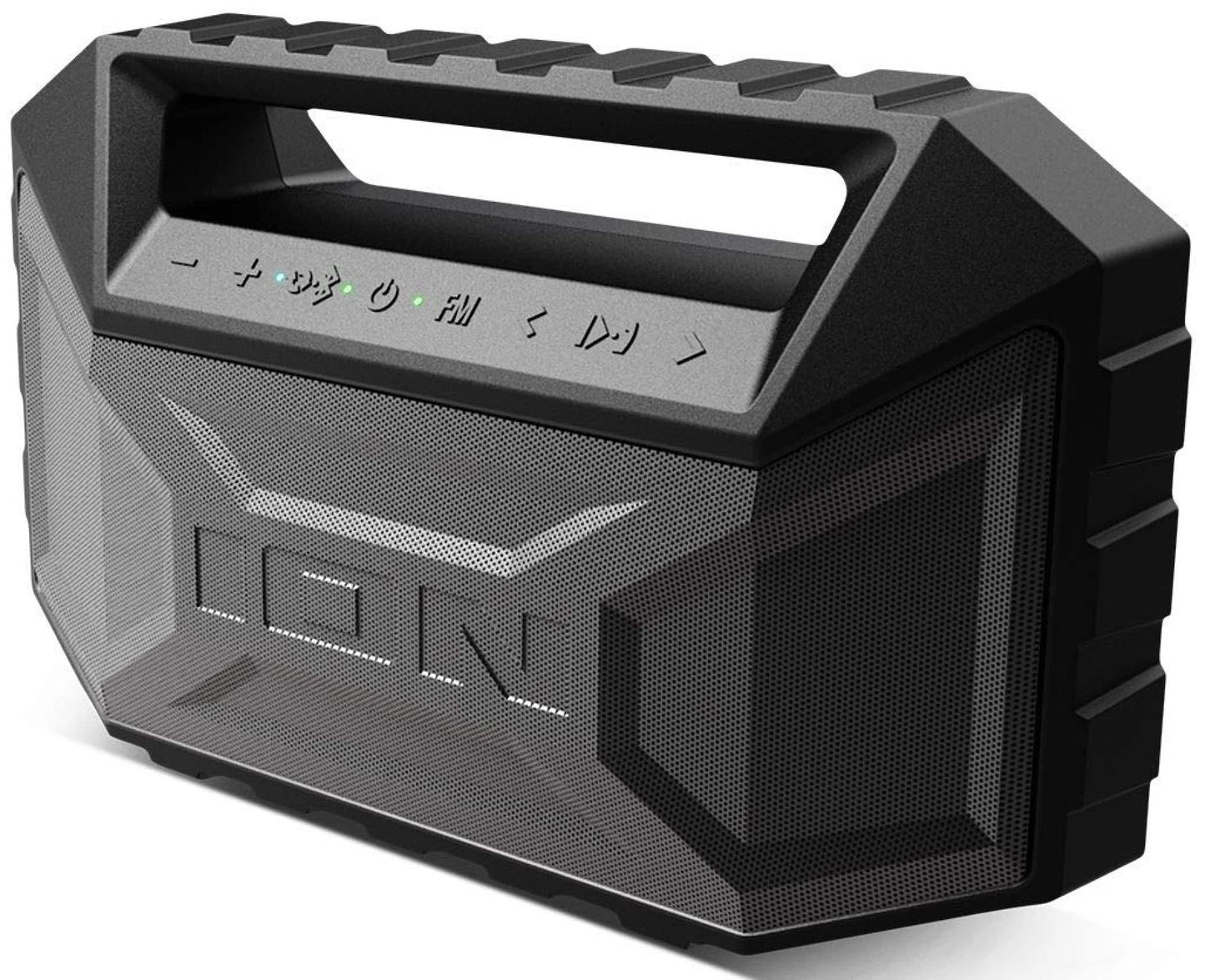 ION AQUABOOM MAX - Waterproof Bluetooth Speaker Mudproof/Sandproof Stereo Boombox and FM Radio (Renewed) (Single Pack)