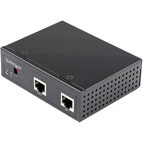 StarTech.com Industrial Gigabit PoE Splitter - 90W High Speed Power Over Ethernet PoE+++ Splitter - 12-48V DC Splitter 802.3bt - LAN/RJ45 Ultra PoE