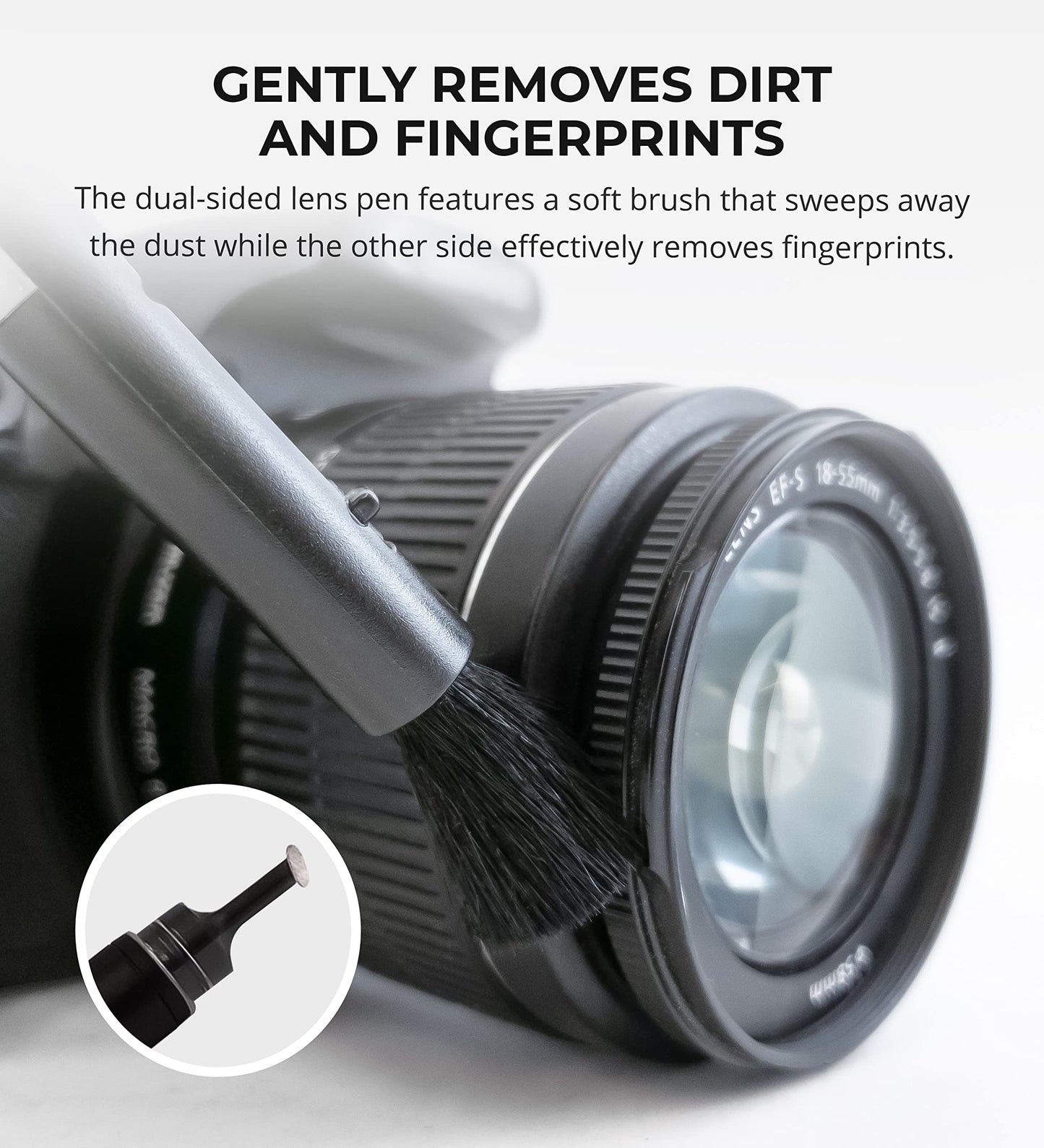 Blucoil Camera Cleaning Kit with Mini-Air Blower and Dual-Sided Lens Pen for DSLR, SLR, Mirrorless Digicam - Compatible with Canon, Nikon, Pentax