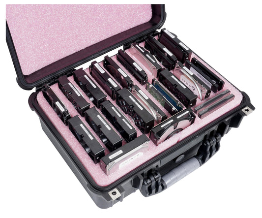 Case Club Anti-Static, Data-Safe Large HDD & SSD Internal Drive Storage Case. Hard-Shell, Waterproof, Airtight, Padlockable Cases Protects & Prevents