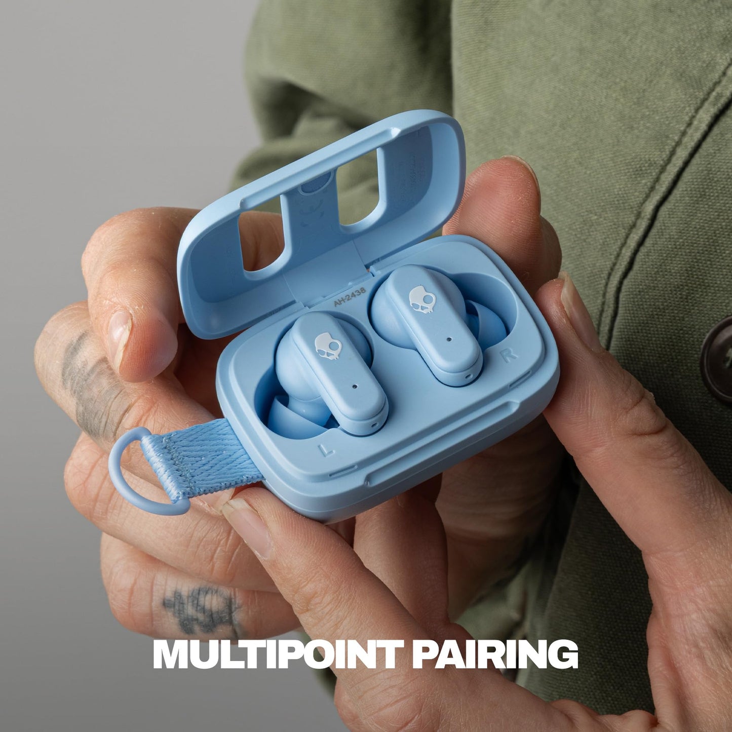 Skullcandy Dime 3 Wireless In-Ear Bluetooth Earbuds - Preppy Blue