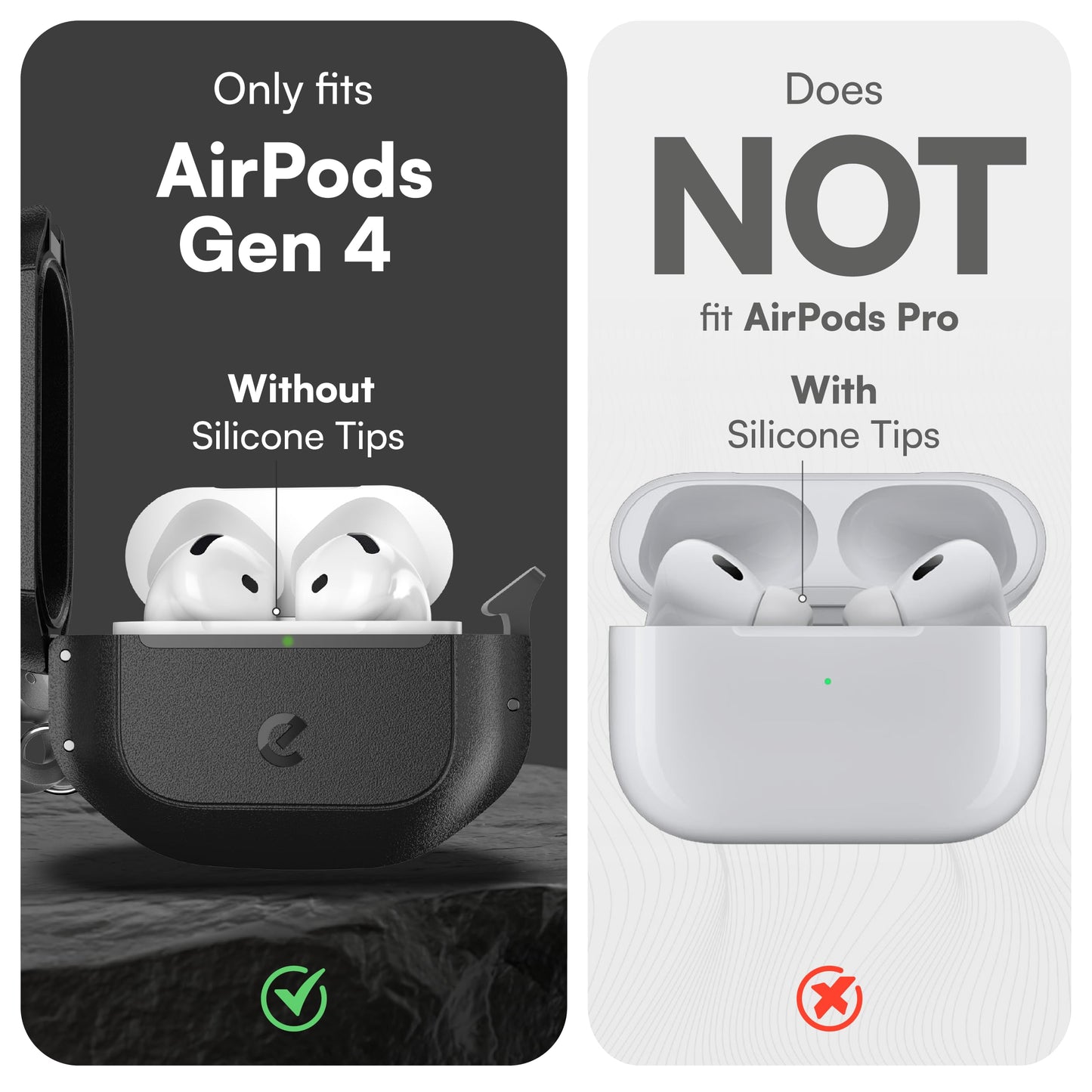 Keybudz for Waterproof AirPods 4 Case with Lock - IP68 Waterproof and Dust Proof, Shockproof Protector, Heavy Duty Rugged Protection, Drop Proof Hard