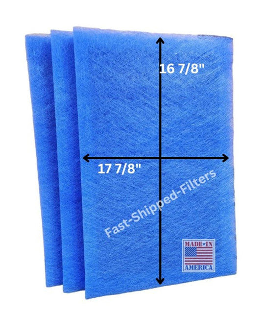 Fast-Shipped-Filters 7 Pack 19 3/8x19 3/8 Replacement Filter Pads Compatible with MicroPower Guard Air Cleaner 19 3/8x19 3/8 Refill Blue
