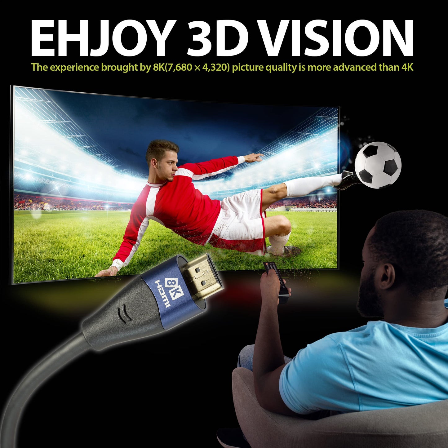 NTW 8K HDMI Cable 6FT - Ultra High Speed 48Gbps, HDMI 2.1, 8K@60Hz, 4K@120Hz, HDR10, eARC, for TV, Xbox, PS5, Roku, Apple TV