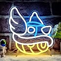 Blue Shell Neon Sign Gaming Neon Sign from Game Room Decor Dimmable Blue Shell Neon Game Decor Lights up Sign for Kids Man Cave Wall Gamer Gifts