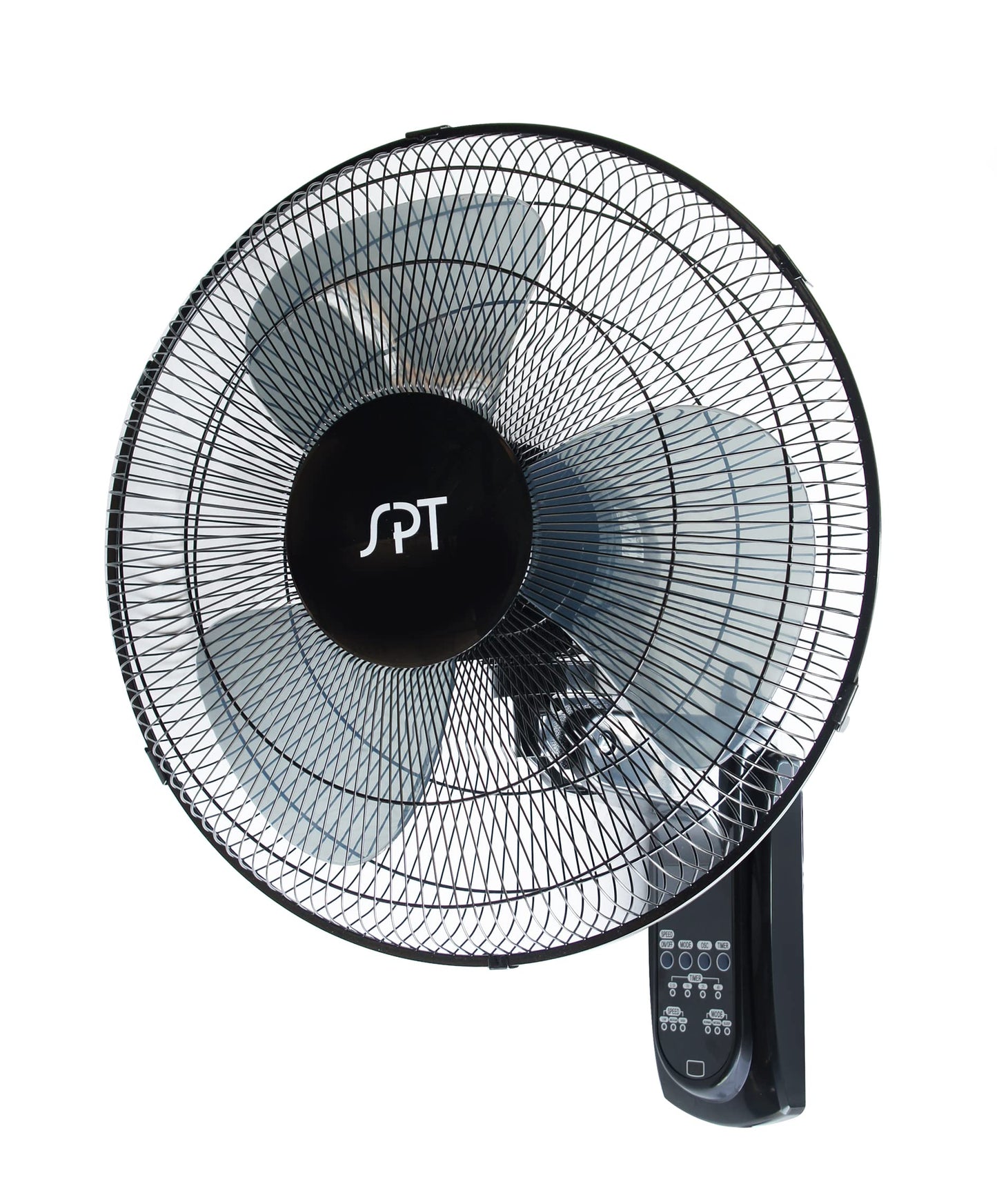 SPT SF-16W90 16? Wall Mount Fan in Black with Remote Control, Oscillation and Timer (Corded Electric)