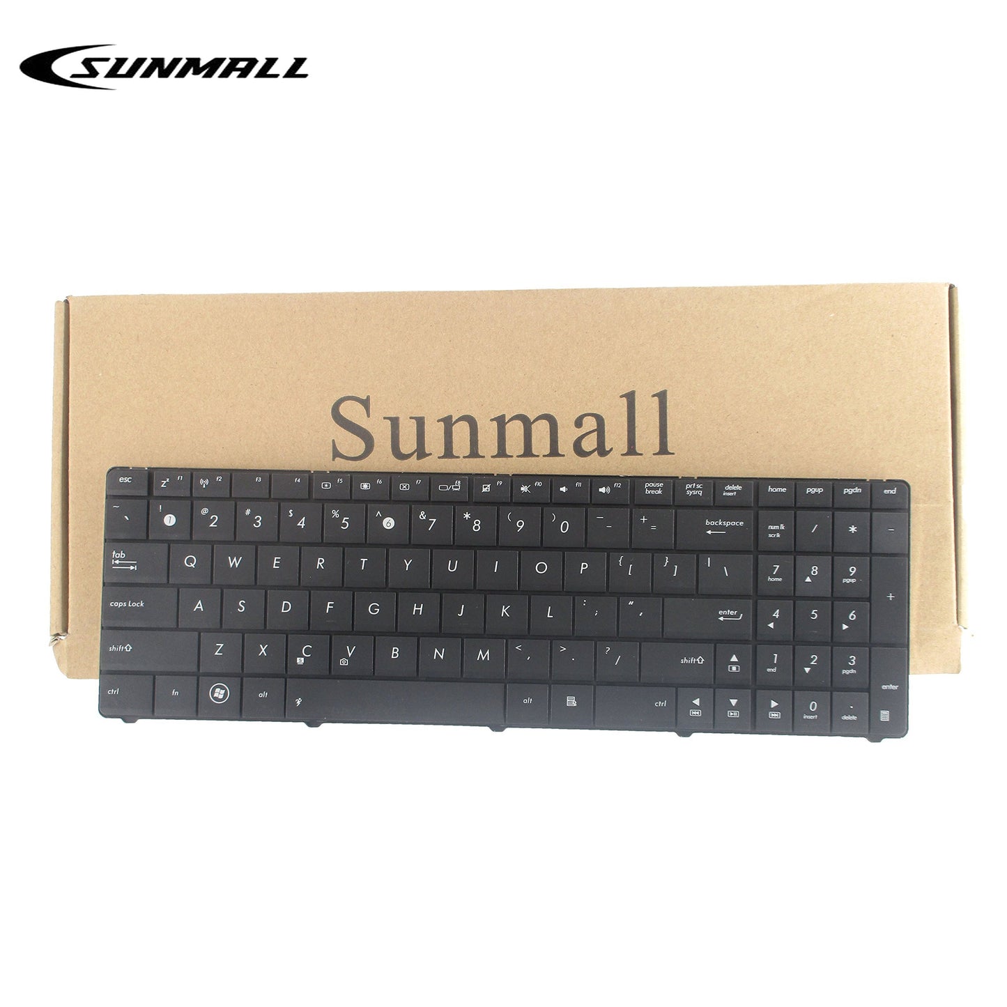 SUNMALL Keyboard Replacement Without Frame Compatible with Asus n53 k54l x55 x55u x55a x54c x54h x55vd x55c f55 f75 R500D R500DE R500N Series Laptop