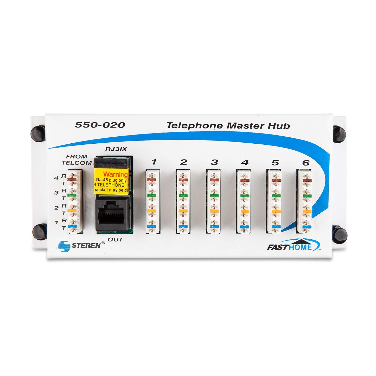 4 Gauge Distribution Block - Telephone Junction Box - Telephone Punch Down Block - CAT 5 Splitter 4 Way - CAT5 Junction Box - Distribution Block 4