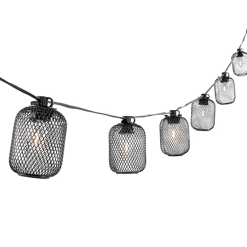 SAFAVIEH Lighting Collection Jepsen Black 10-Foot LED Outdoor String Lights