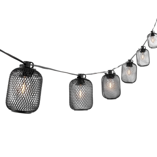SAFAVIEH Lighting Collection Jepsen Black 10-Foot LED Outdoor String Lights