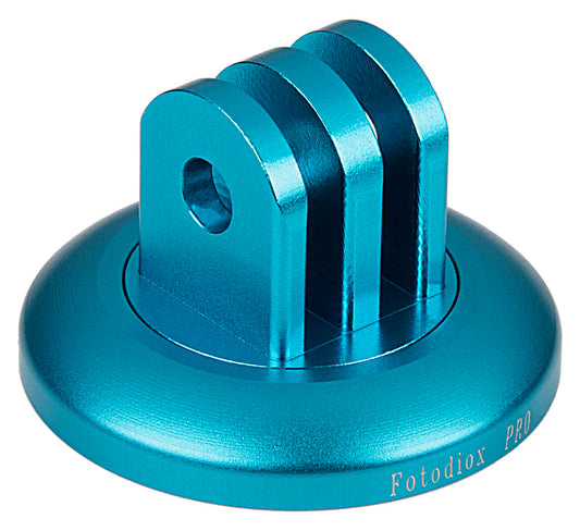 Fotodiox GoTough Blue Tripod Adapter Version 2 - Metal 1/4”-20 Tripod Adapter Compatible with GoPro HERO3, HERO3+, HERO4, HERO5, HERO6, HERO7 2-Prong
