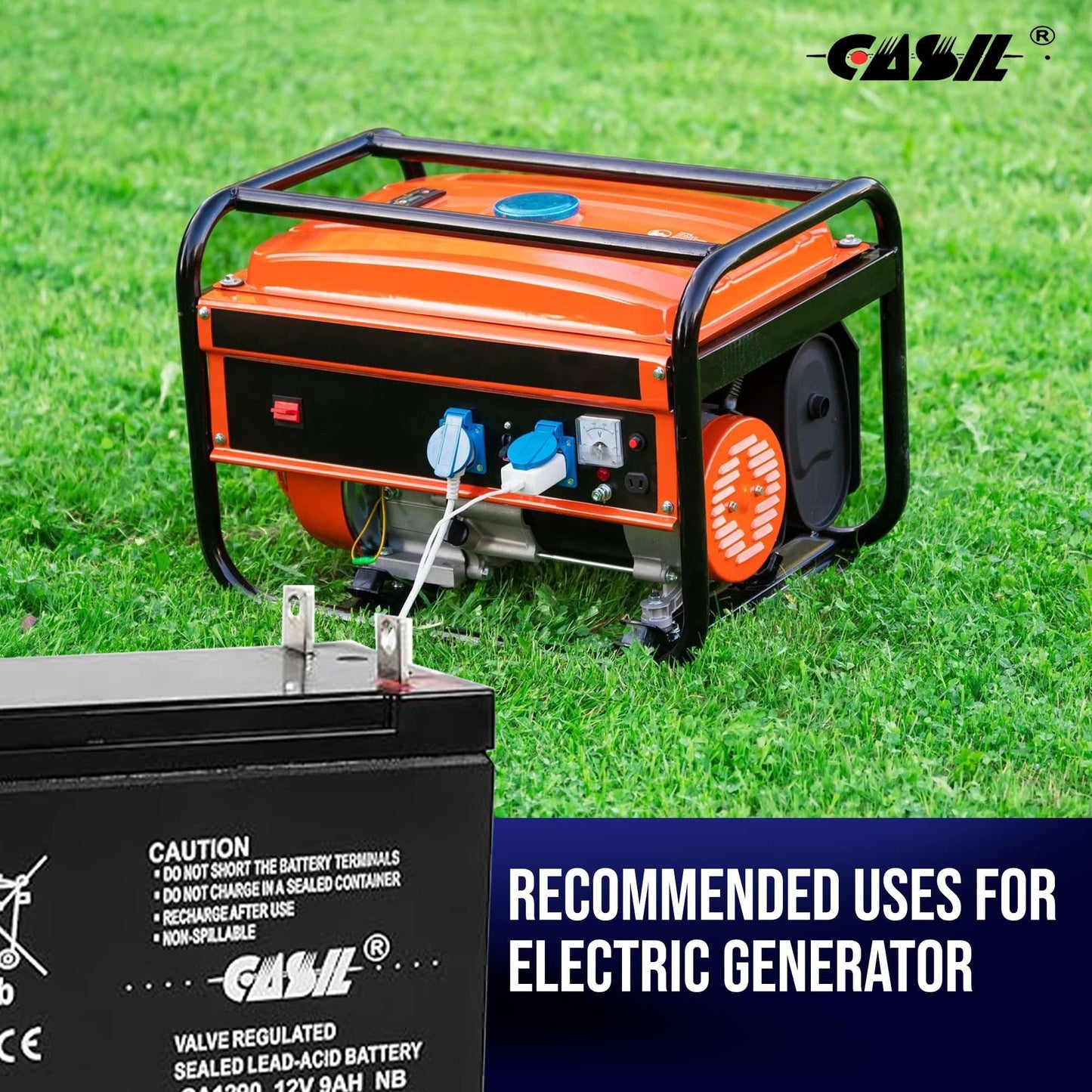 Casil ML9-12NB - 12 Volt 9 AH Rechargeable SLA Battery Battery Backup Battery