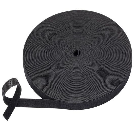 TUGEUNYU Nylon Hook and Loop Cable Ties, Black Self-Adhesive Reusable Cable Rolls-Customizable Length for Electricians,Home Cable Tie