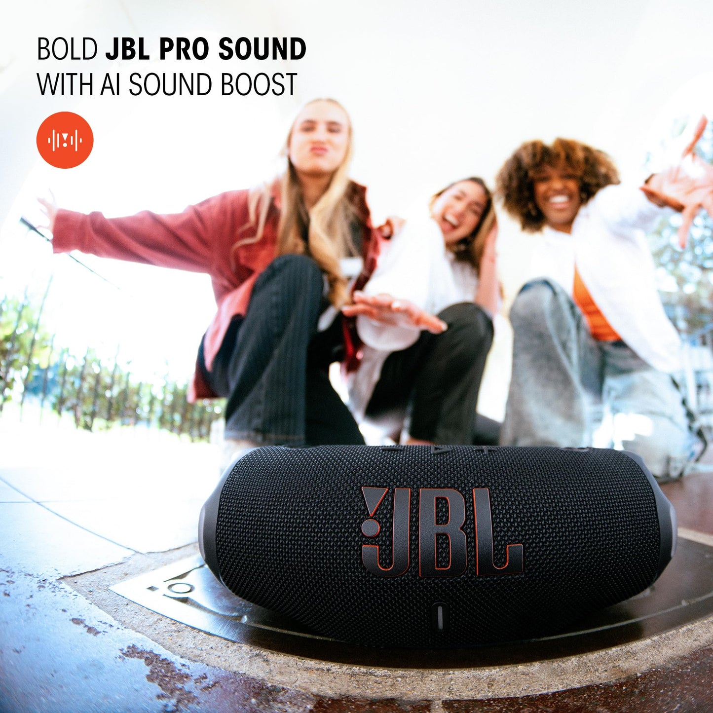 JBL Charge 6 - Portable Waterproof & Drop-Proof Bluetooth Speaker, Bold JBL Pro Sound with AI Boost, 28Hrs of Playtime, Built-in powerbank & Comes