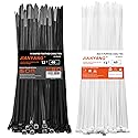 Zip Ties Heavy Duty 12+12 inch,V-Shaped Toothed Double Sided With 200 LBS Tensile Strength Cable Ties ?Extra Large Wire Ties Adjustable Nylon Tie